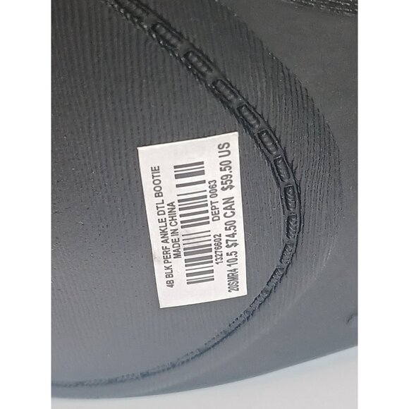 New Torrid Size 10.5 4B Wide Black Perforated Ankle Boot Bootie Suede Look - Picture 11 of 11